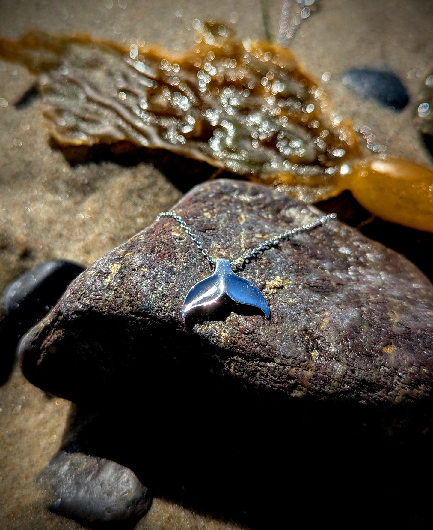 Sterling Silver Whale Tail Necklace