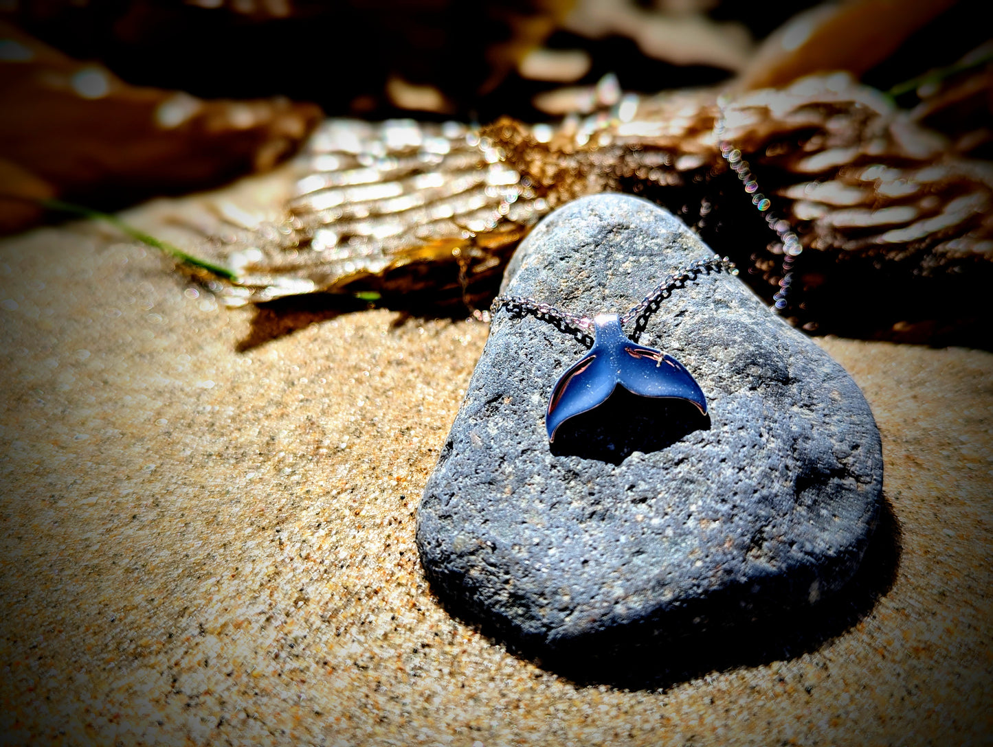 Sterling Silver Whale Tail Necklace